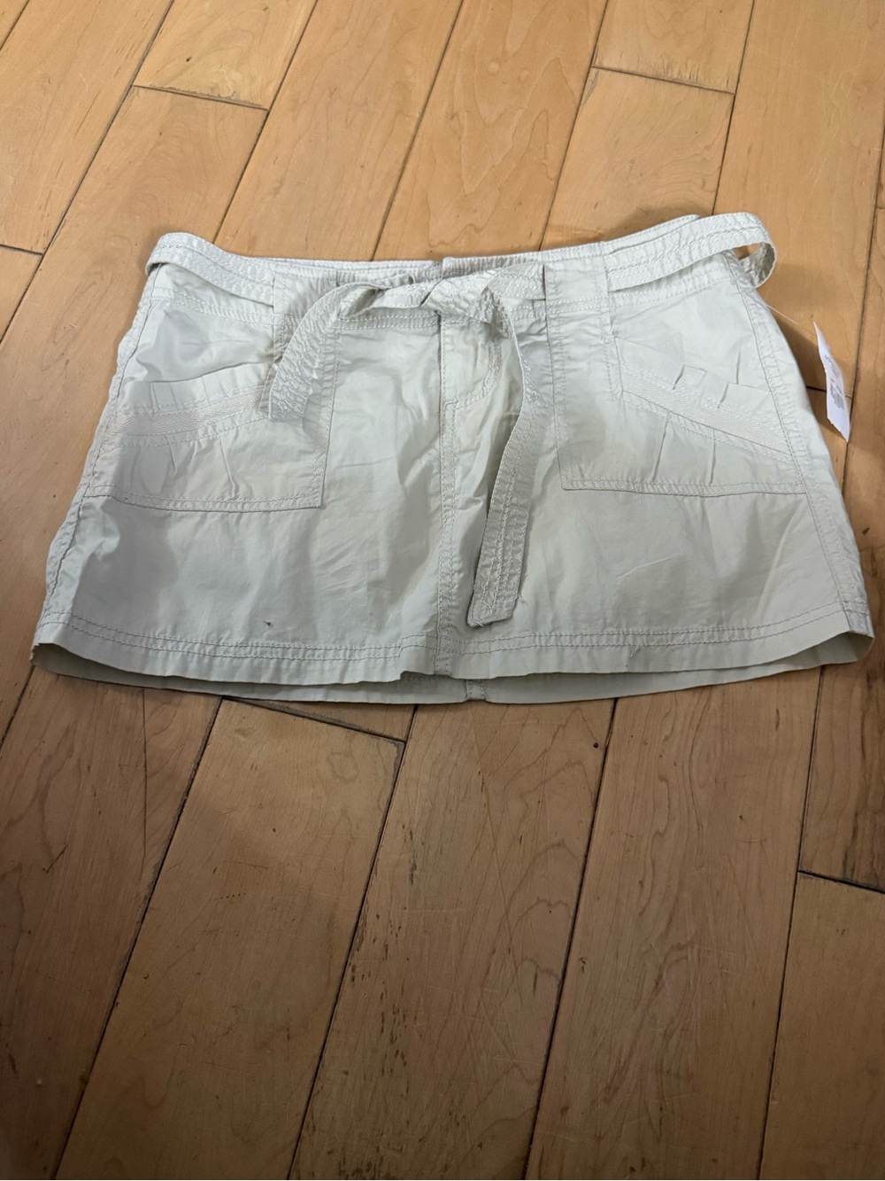Almost Famous White Cotton Skort with Tie Waist